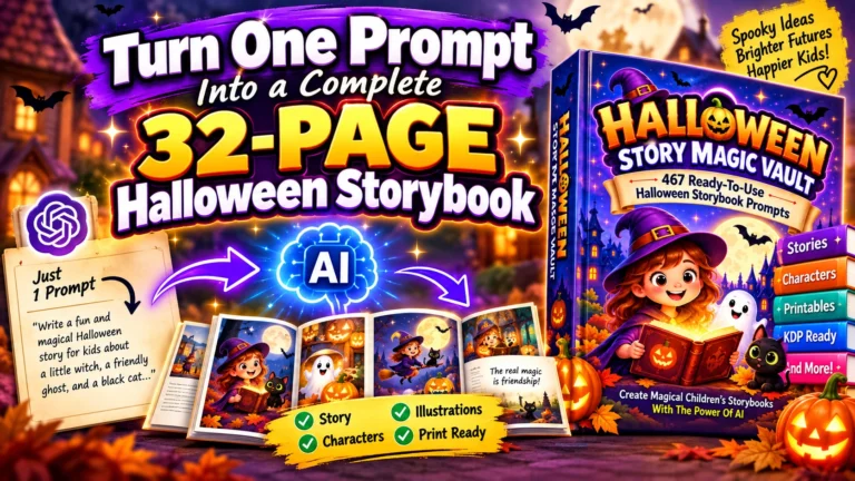 Turn One Prompt Into a Complete 32-Page Halloween Storybook